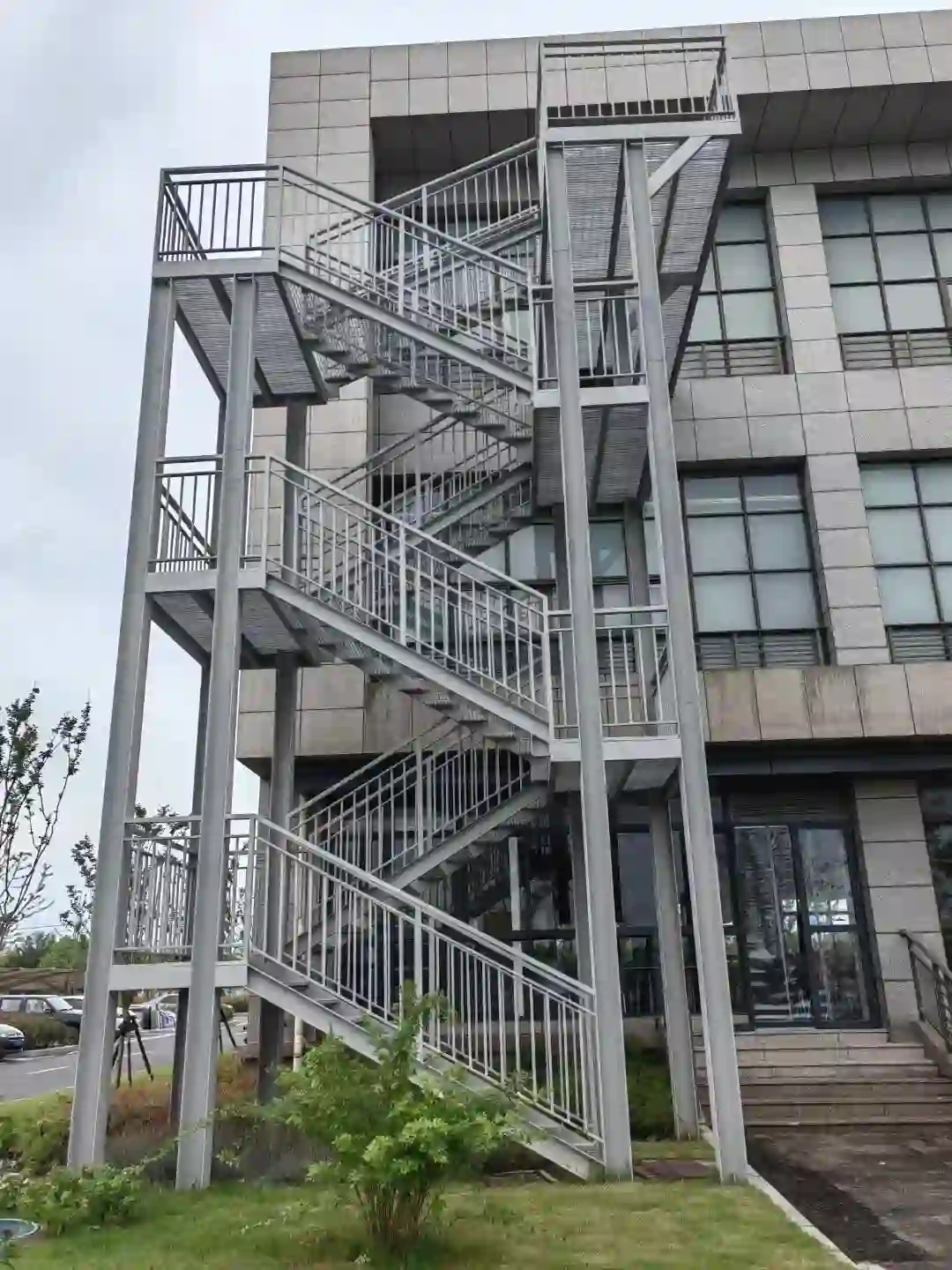 Steel Grating Fire Escape Stairs