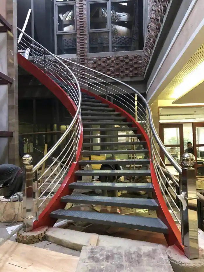 Steel Grating Spiral Stairs