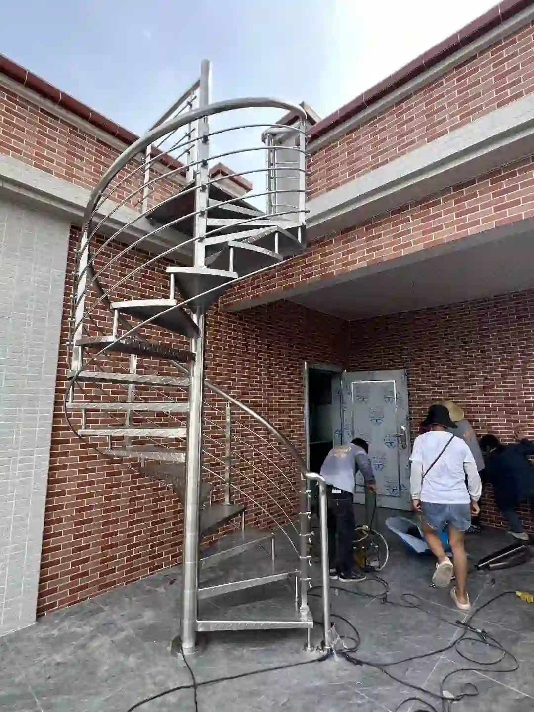 Steel Grating Spiral Stairs