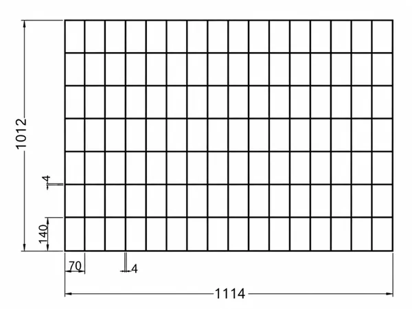 Waterjet table steel grating drawing