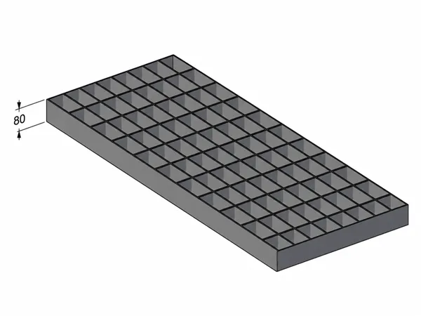 Waterjet table steel grating structure