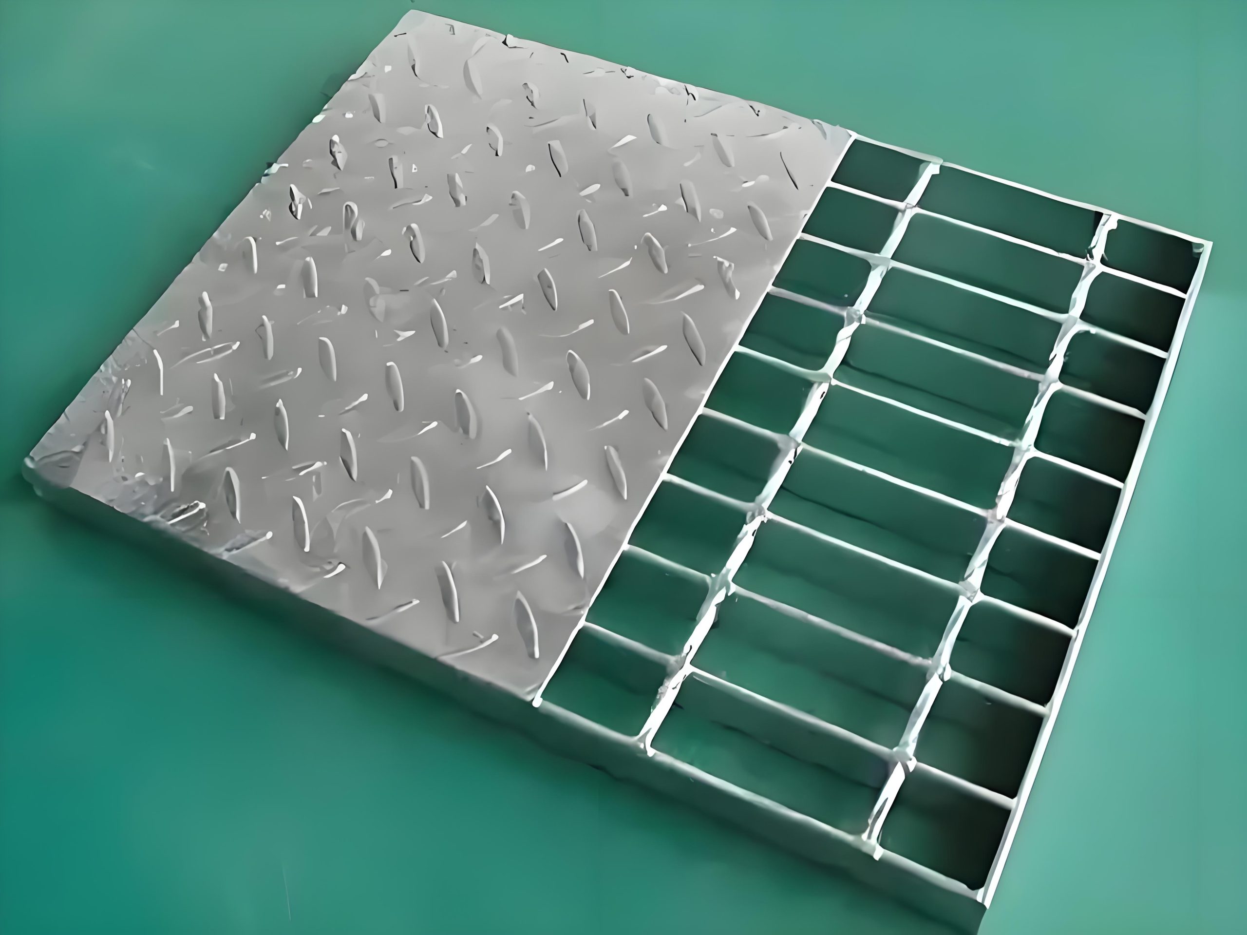 Composite steel grating